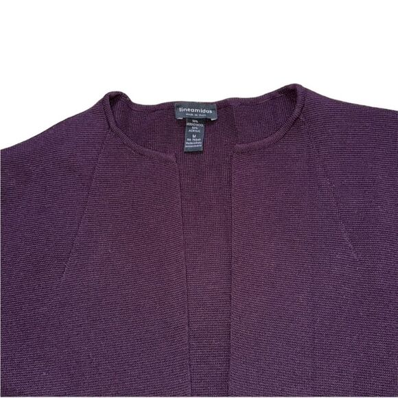 Lineamidas Women’s Made In Italy Merino Wool Blend Open Cardigan, Size L, EUC - Picture 3 of 9